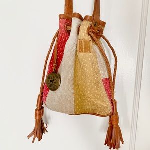 drawstring cross body pouch bag